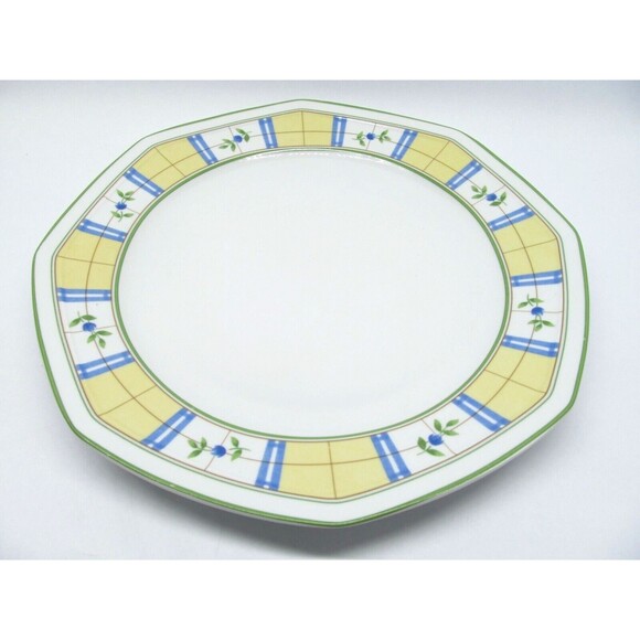 Studio Nova Gingham Blue 12" Round Chop Plate Platter - Picture 9 of 10